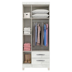Cômoda Gaveteiro e Guarda Roupa 3 Portas Ternura Baby Branco Flex - comprar online