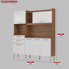 Armário de Cozinha 6 Portas 2 Gavetas Select - Moma Comercio de Moveis