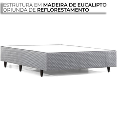 Cama Box de Casal Ortopedic, Espuma Alto Suporte, 56x138x188 cm - Moma Comercio de Moveis