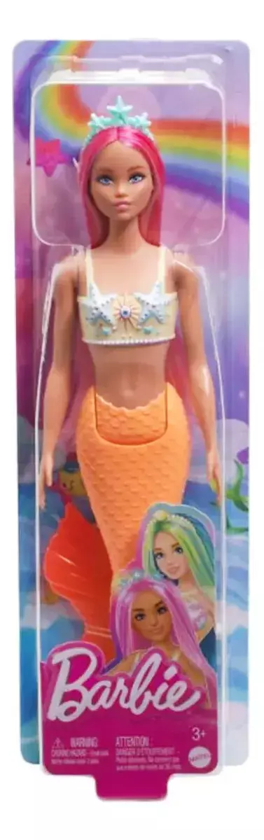 Boneca Barbie Fantasy Sereia Com Cabelo Rosa - Mattel