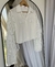 CAMISA MANJGAS ROSAS CALADA NOEL BLANCA/NEGRA - comprar online