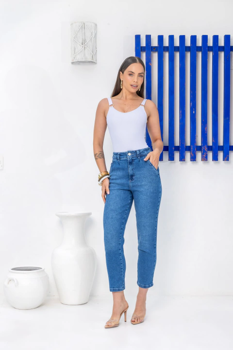 CALÇA JEANS TANISE MOM PETIT