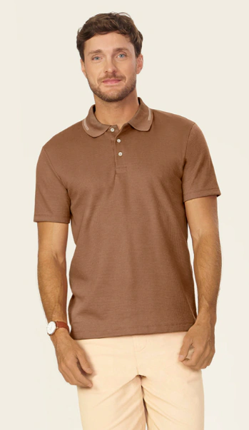 CAMISETA GOLA POLO MALHÃO MAQUINETADO DIAMETRO