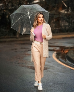 Blusa Feminina Cardigan Tricot Fábrica Própria Trico - Metralhas Chic