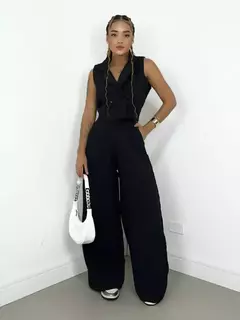 Conjunto Feminino Alfaiataria Calça Pantalona e Colete Gloria Ref. 1144 - comprar online
