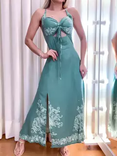 Vestido Feminino Longo Estampado Brigida Ref.1128 - comprar online