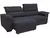Sofá retráctil de ante, sillón reclinable, Hannover, 4 plazas