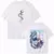 Camiseta Branca Solo Leveling Sung Jinwoo | Estampa Gráfica Anime na internet
