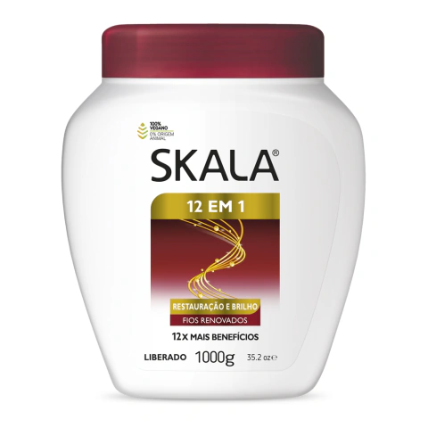 Skala Creme 1Kg 12 Em 1 Restauração e Brilho