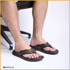 Chinelo Sandália Masculina Pegada Couro Original Leve Macio - comprar online