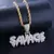 Corrente Brilhante Cravejada: Blessed x Savage