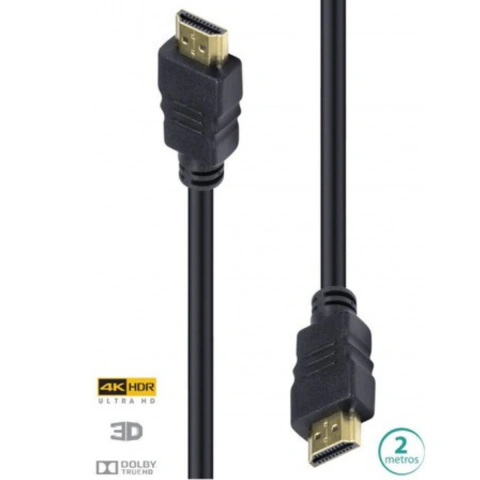 Cabo HDMI 2.0 Ultra HD 4K Conexão Ethernet 100Mbps 2 Metros Vinik H20-2