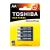 Pilha Alcalina AAA 1.5V LR03GCP BP4CBH Cartela 4un Toshiba