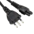 Imagem do Cabo de Força Tripolar de Energia Mickey 10A 250V 1,5mts 3 x 0,75mm Preto CAB-2402 Onex