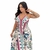 Vestido Feminino Longo Estampado com Bojo Decote V Inspiração Farm Tendência - monaco chick