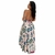Vestido Feminino Longo Estampado com Bojo Decote V Inspiração Farm Tendência - loja online
