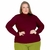 Blusa Feminina Cacharrel Gola Redonda Básica Segunda Pele Cor:Vermelho Bordô;T