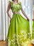 Conjunto Feminino Cropped Alça Babado e Saia Longa Estampado - comprar online