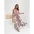 Vestido Feminino Longo Estampado com Bojo Decote V Inspiração Farm Tendência - monaco chick