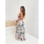 Vestido Feminino Longo Estampado com Bojo Decote V Inspiração Farm Tendência - comprar online