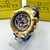 Relógio Invicta Skeleton Noma lll Skull Dourado Azul Resistente a agua - comprar online