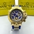 Relógio Invicta Skeleton Noma lll Skull Dourado Azul Resistente a agua