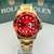 Relógio Rolex Submariner Dourado Vermelho linha Gold a prova dagua