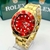 Relógio Rolex Submariner Dourado Vermelho linha Gold a prova dagua - comprar online
