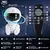 Astronauta luz projetor com nebulosa galáxia projetor luz noturna estrela proje