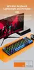 Dominus Teclado mecânico interruptor azul e vermelho - 10 tipos de iluminação RGB para jogos