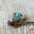 Anillo corteza azul