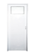 PUERTA ALUMINIO TUBULAR 1/4 VIDRIO ENTERO