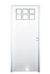 PUERTA ALUMINIO TUBULAR 1/4 VIDRIO