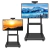 Suporte Para Tv Pedestal Com Prateleira Rodinhas - comprar online
