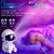 Astronauta projetor estrelado