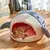 Imagem do Camas de gato quentes dos desenhos animados tubarão pet caverna camas doces gat
