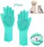 Pet aliciamento luvas de limpeza cão gato banho shampoo luva purificador magia