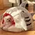 Camas de gato quentes dos desenhos animados tubarão pet caverna camas doces gat - comprar online