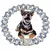 Coleira cubana de diamante para corrente de cachorro, coleira de corrente de met