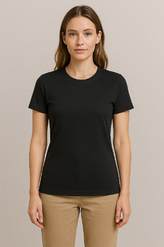 Camiseta Feminina Algodão Manga Curta Minimalist - comprar online