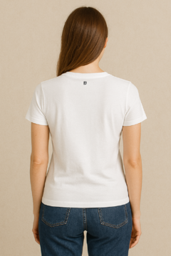 Camiseta Feminina Algodão Peruano Manga Curta Minimalist - loja online