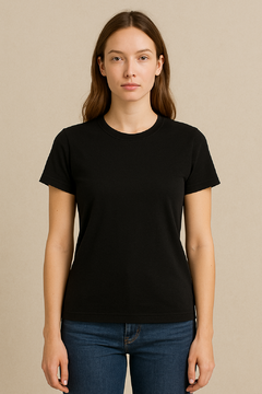 Camiseta Feminina Algodão Peruano Manga Curta Minimalist - comprar online