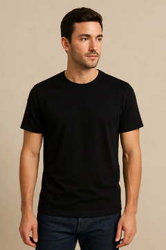 Camiseta Masculina Algodão Peruano Manga Curta Minimalist - comprar online