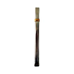 Bombilla Chata (Acero inoxidable c/aro de bronce)