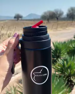 Termo Media Manija Negro - 1 Litro - Kolsch Mates