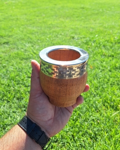 Imagem do imperial de algarrobo c/ guarda de alpaca y virola lisa de acero + bombilla pido de loro