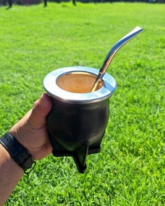 Mate Camionero de Calabaza + Bombilla pico loro de acero - loja online