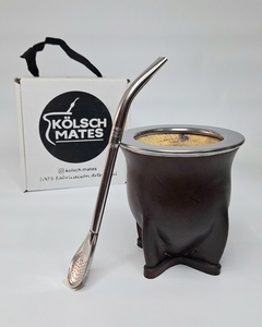 Mate Camionero de Calabaza c/ Virola de acero lisa + Bombilla pico de loro de acero inoxidable na internet