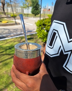 mate imperial de calabaza c/ guarda y virola cincelada de alpaca + bombilla pico de loro na internet