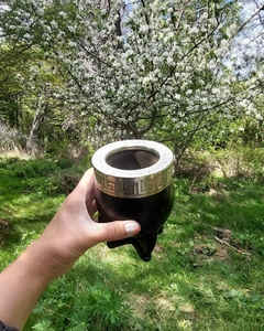 mate imperial de calabaza c/ guarda y virola cincelada de alpaca - loja online